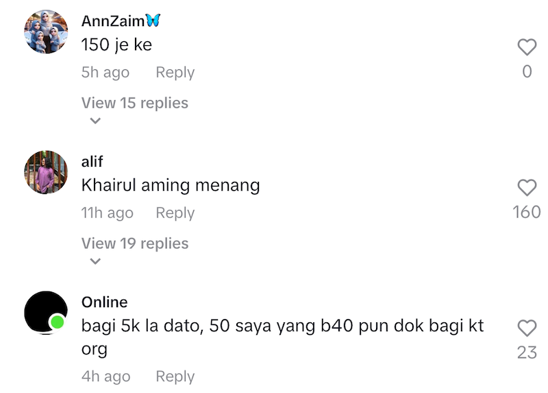 Aliff Syukri kongsi duit raya, netizen persoal -"RM150 je ke?" 12
